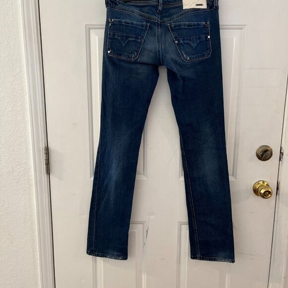 Diesel Woman's Blue Lowky Wash 008la-Stretch Low Rise Jeans Sz 27x32 - Picture 3 of 11